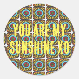 あなたは私のシリーズポップ・アートのデザインの日差し。 ラウンドシール