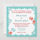 あなたは私のジグソーパズル結婚式招待状 招待状 (裏面)