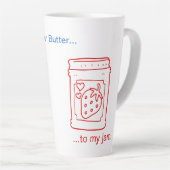 あなたは私のジャムにSunFunバター。カフェラテマグ カフェラテマグ (右アングル)