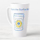 あなたは私のジャムにSunFunバター。カフェラテマグ カフェラテマグ (左アングル)