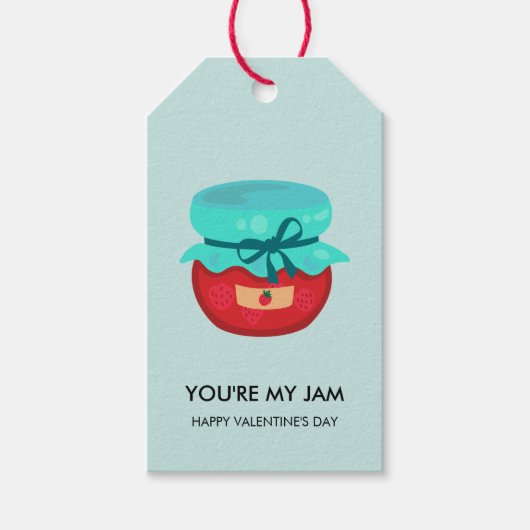 あなたは私のジャムバレンタイン、子供の学校の教室 ギフトタグ (正面)