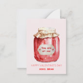 あなたは私のジャム幸せな教室バレンタインピンク ノートカード (正面)