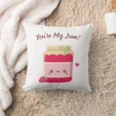 あなたは私のジャム、かわいいイチゴのジャム、ルームデコ クッション (ブランケット)