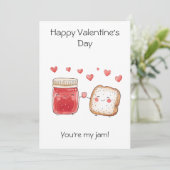 「あなたは私のジャム！」 - かわいい＆ユーモア満載のバレンタインデーカード カード (スタンド正面)