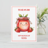あなたは私のジャム キュートなイチゴ キッズ バレンタイン シーズンカード (スタンド正面)