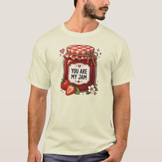 あなたは私のジャム 可愛いイチゴの瓶の美意識 Tシャツ