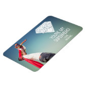 あなたは私のスーパーヒーローパパ父の日のフォトマグネット マグネット (左側)