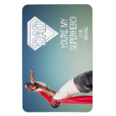 あなたは私のスーパーヒーローパパ父の日のフォトマグネット マグネット (縦)