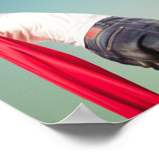 あなたは私のスーパーヒーローパパ父の日の写真ポスター ポスター (角)