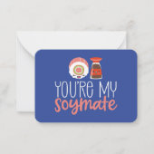あなたは私のソイマテおもしろいィプンキュートバレンタインデー ノートカード (正面)