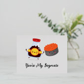 あなたは私のソイメート、醤油 箔シーズンポストカード (立ち正面)