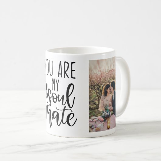 あなたは私のソウルメイトパーソナライズされたのコーヒーマグだ コーヒーマグカップ (正面右)