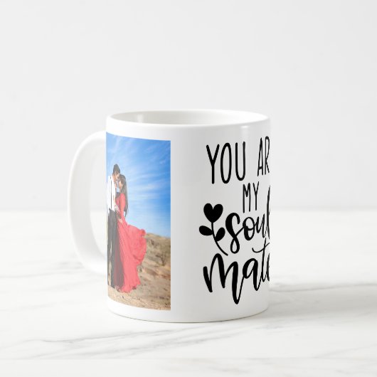 あなたは私のソウルメイトパーソナライズされたのコーヒーマグだ コーヒーマグカップ (正面左)