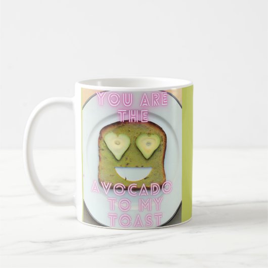 あなたは私のトーストコーヒーマグのアボカドだ コーヒーマグカップ (左)