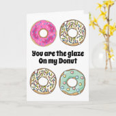 あなたは私のドーナツの可愛いバレンタインの上の釉薬です カード (黄色い花)