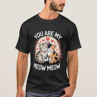 あなたは私のニャンニャン かわいい猫のカップルラブ Tシャツ