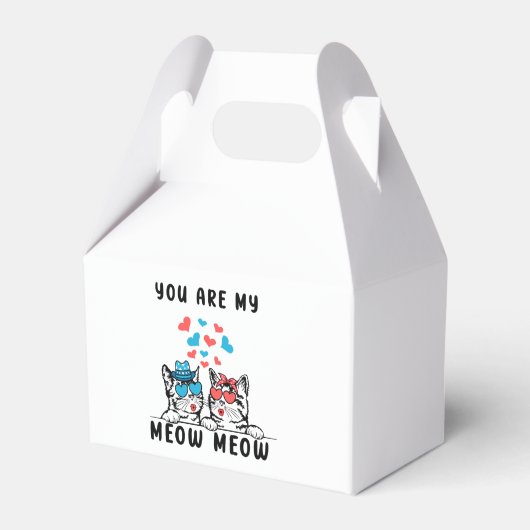 あなたは私のニャーニャーカップル猫バレンタインデー フェイバーボックス (正面サイド)