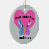 あなたは私のハニーバニー！ セラミックオーナメント (右)