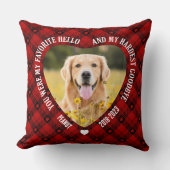 あなたは私のハローペお気に入りのット記念写真のクリスマスだった クッション (正面)