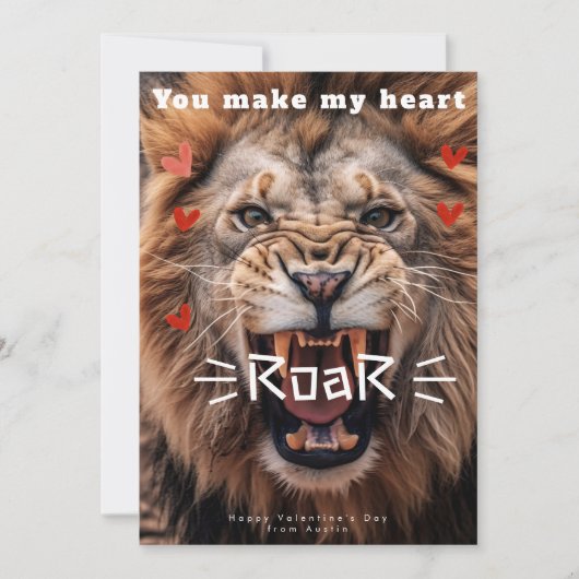 あなたは私のハートおもしろいをバレンタインデーを轟音にする シーズンカード (正面)