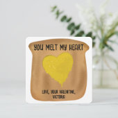 あなたは私のハートおもしろいバターバレンタインデーを溶かす シーズンカード (スタンド正面)