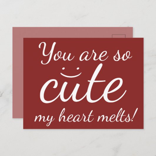 あなたは私のハートがとけて笑う顔 ポストカード (正面/裏面)