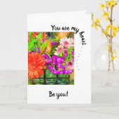 あなたは私のハートだ。お前だ！夏の花 カード (黄色い花)