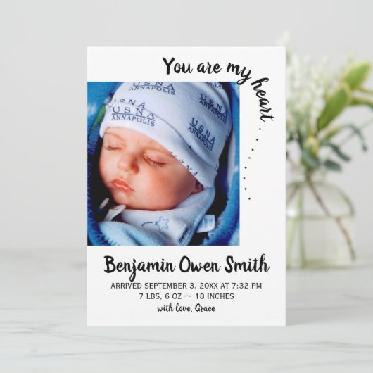 あなたは私のハートだ。....誕生発表 招待状 (スタンド正面)