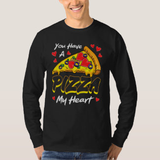あなたは私のハートのピザです バレンタインデー 可愛い ハート ピザ Tシャツ