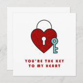 あなたは私のハートへの鍵 サンキューカード (正面/裏面)