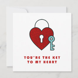 あなたは私のハートへの鍵 サンキューカード