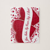 あなたは私のハートをスキップビート!赤いハート ジグソーパズル (縦)