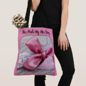 あなたは私のハートをピンクのトートバッグに歌わせる トートバッグ (クローズアップ)