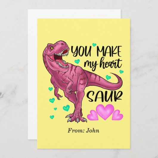 あなたは私のハートを作るバレンタインデー 招待状 (正面/裏面)