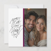 あなたは私のハートを取ったクリーンピンクバレンタイン シーズンカード (正面)