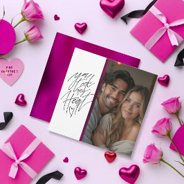 あなたは私のハートを取ったクリーンピンクバレンタイン シーズンカード