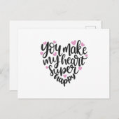 あなたは私のハートを幸せすごいにする ポストカード (正面/裏面)