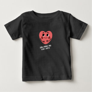 あなたは私のハートを幸せなベビーにする ベビーTシャツ
