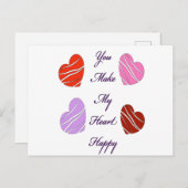 あなたは私のハートを幸せにする シーズンポストカード (正面/裏面)