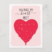 あなたは私のハートを溶かすロマンチックなバレンタインデー シーズンポストカード (正面)