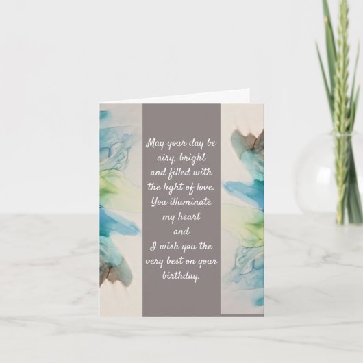 「あなたは私のハートを照らす」誕生日ノートカード ノートカード (正面)