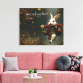 あなたは私のハートを盗んだ、ハート泥棒バニー キャンバスプリント (インサイチュ (リビング))