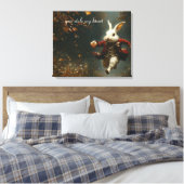 あなたは私のハートを盗んだ、ハート泥棒バニー キャンバスプリント (インサイチュ (寝室))