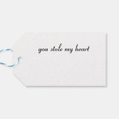 あなたは私のハートを盗んだ、ハート泥棒バニー ギフトタグ (裏面横)
