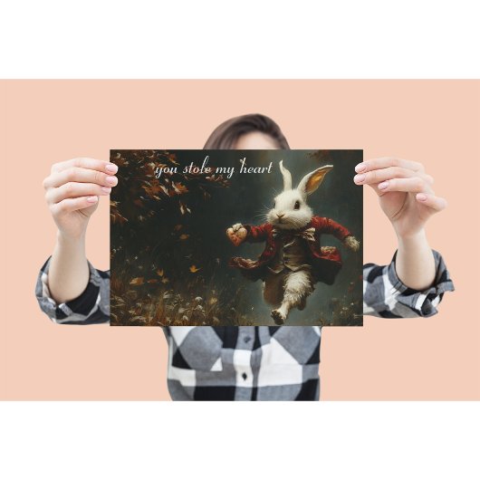 あなたは私のハートを盗んだ、ハート泥棒バニー フォトプリント           