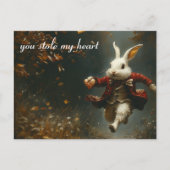 あなたは私のハートを盗んだ、ハート泥棒バニー ポストカード (正面)