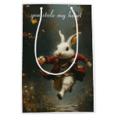 あなたは私のハートを盗んだ、ハート泥棒バニー ミディアムペーパーバッグ (正面)