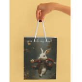 あなたは私のハートを盗んだ、ハート泥棒バニー ミディアムペーパーバッグ