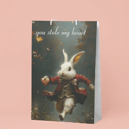 あなたは私のハートを盗んだ、ハート泥棒バニー ミディアムペーパーバッグ