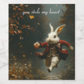 あなたは私のハートを盗んだ、ハート泥棒バニー ワインラベル (シングルラベル)